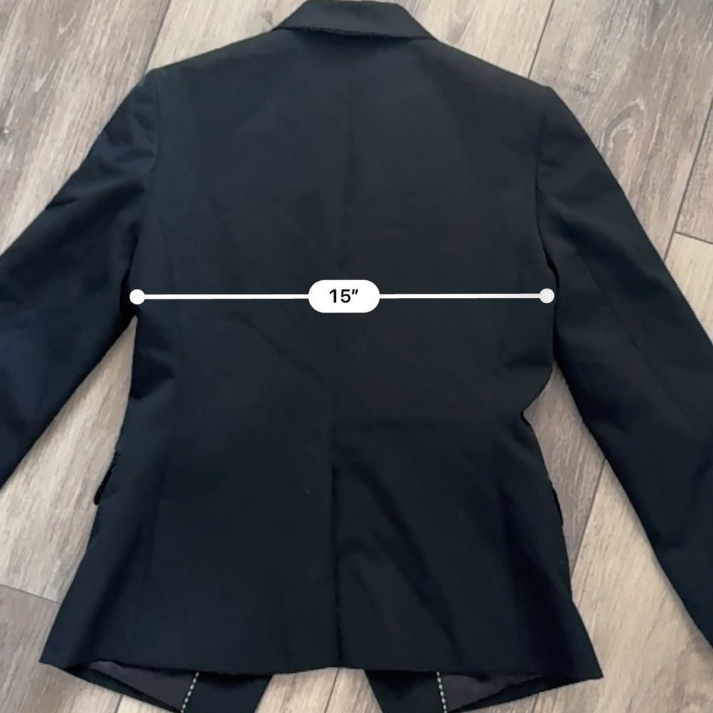 Banana Republic Women's Black Double-Breasted Blazer Jacket Size 4 - Picture 6 of 7